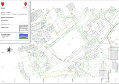 Secteur de l’ancien stade de Savièse restitution topographique