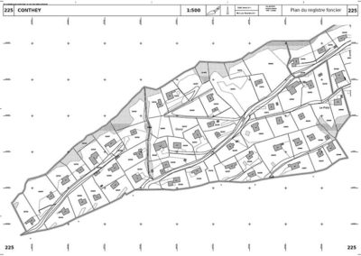 Mensuration (1er relevé) de Conthey lot 12