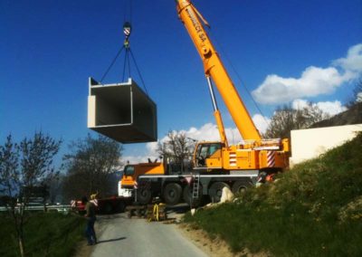 Construction d’un garage double semi-enterré