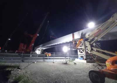 Passerelle de liaison au dessus de l’autotoute A9 reliant l’Hôpital de Sion et Parking des Echutes